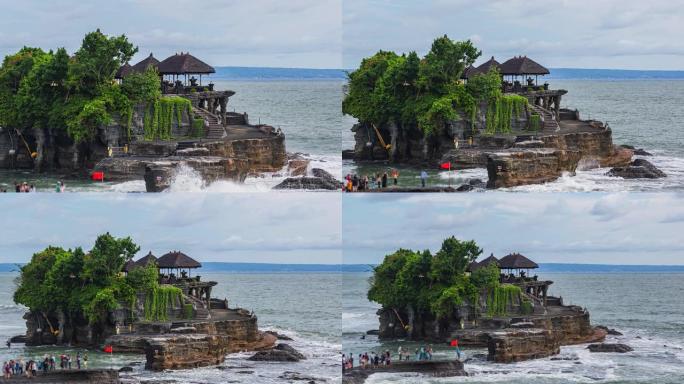 4K.印尼巴厘岛印度神庙地块的时间流逝