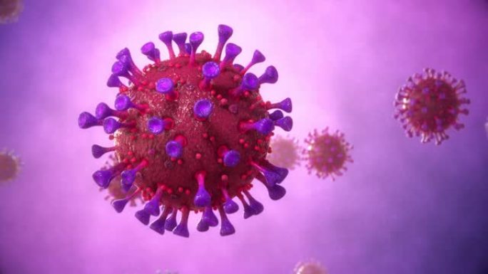 新型冠状病毒SARS-CoV-2医学背景-浅红色蓝色中心版