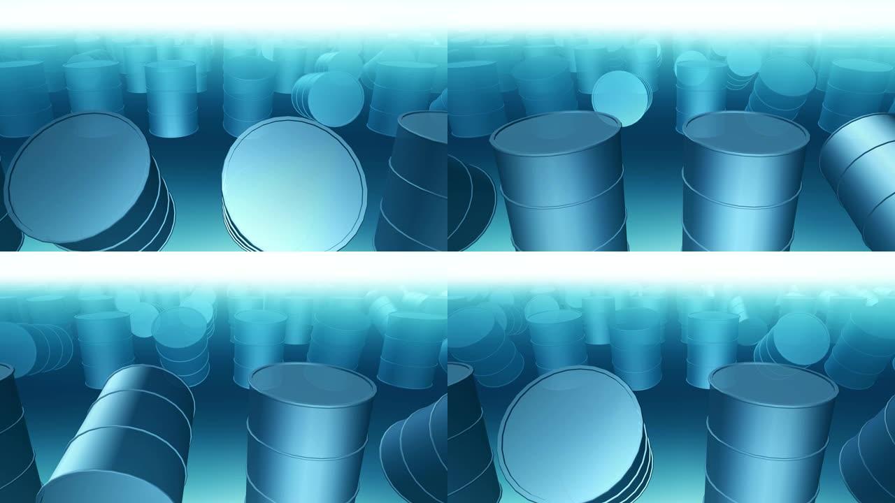 4k油桶工业发展油桶三维动画