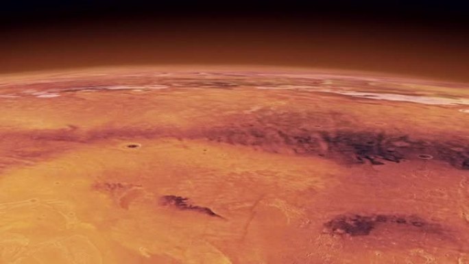 从太空看到的火星表面