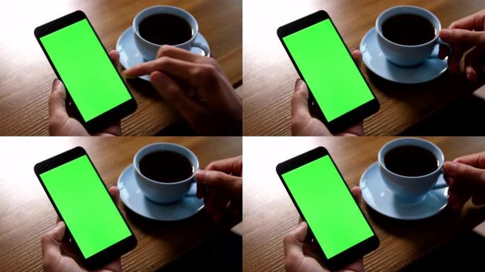 使用绿屏手机手机特写特效刷屏