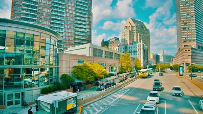 波士顿街。鸟瞰图。