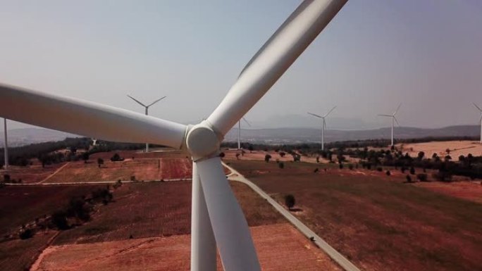 风力涡轮机替代能源航拍