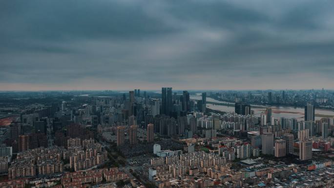 南昌红谷滩CBD阴雨天延时