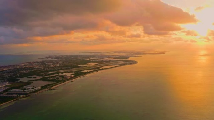 美国佛罗里达州基韦斯特和大西洋的WS风景日出景观