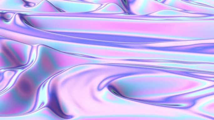 粉红色和天蓝色彩色液体的抽象表面。