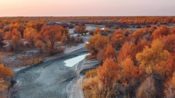 新疆鸟瞰图大美新疆新疆航拍新疆冬季美景