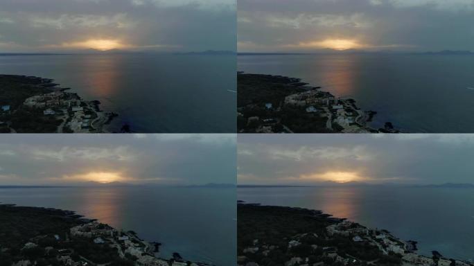 马略卡岛海上日落