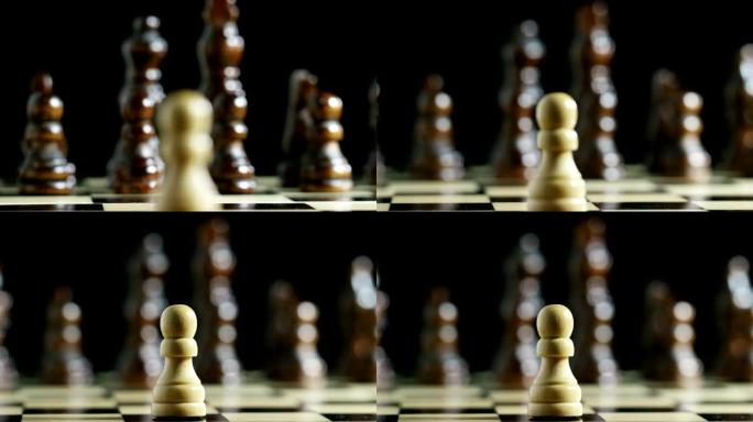 国际象棋的宏观射击，其中白色棋子可以解决所有黑色棋子。