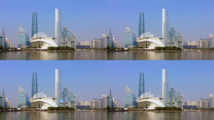 广州珠江新城天际线/4k实时