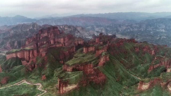 甘肃鸟瞰图自然地质视频素材壮美中国