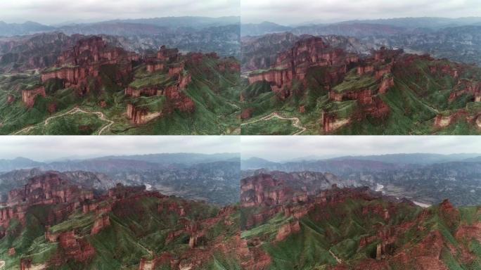 甘肃鸟瞰图自然地质视频素材壮美中国