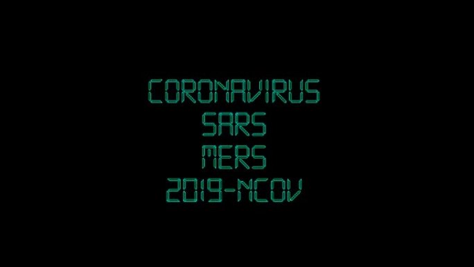 冠状病毒，传染性非典型肺炎，Mers，2019-打开标题动画