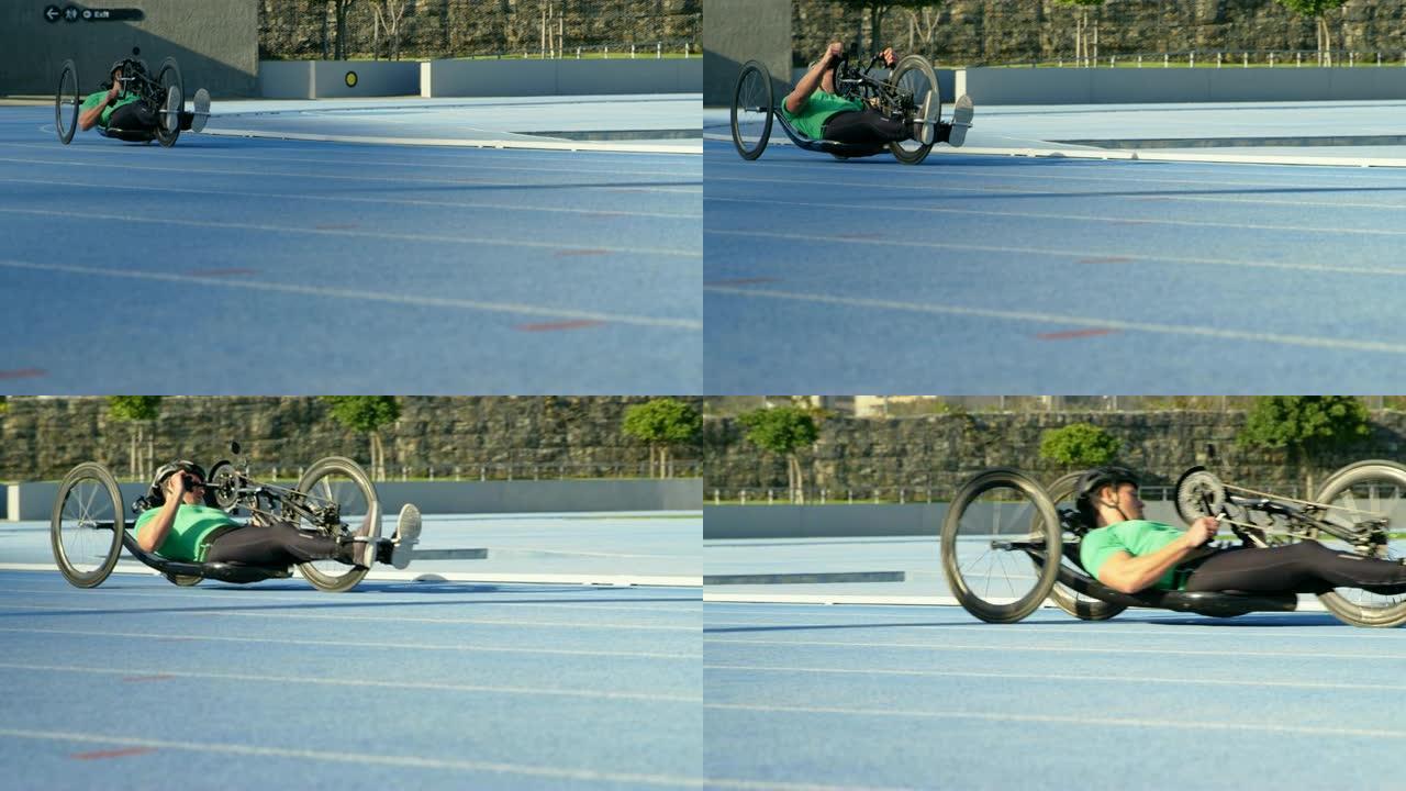 轮椅上的残疾运动员赛车4k