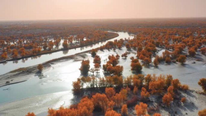 新疆鸟瞰图大美新疆新疆航拍冬季新疆美景