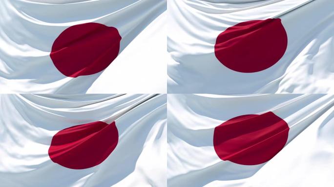 迎风飘扬的日本国旗