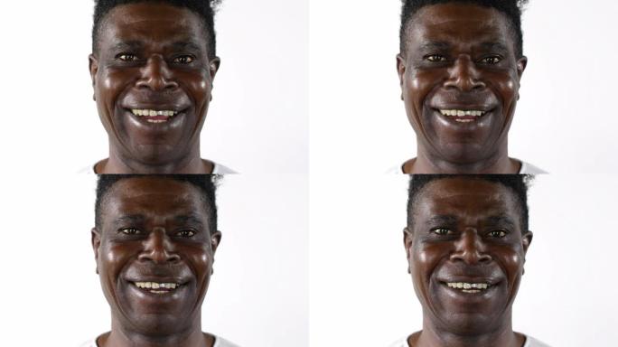 快乐的中年非洲男子肖像