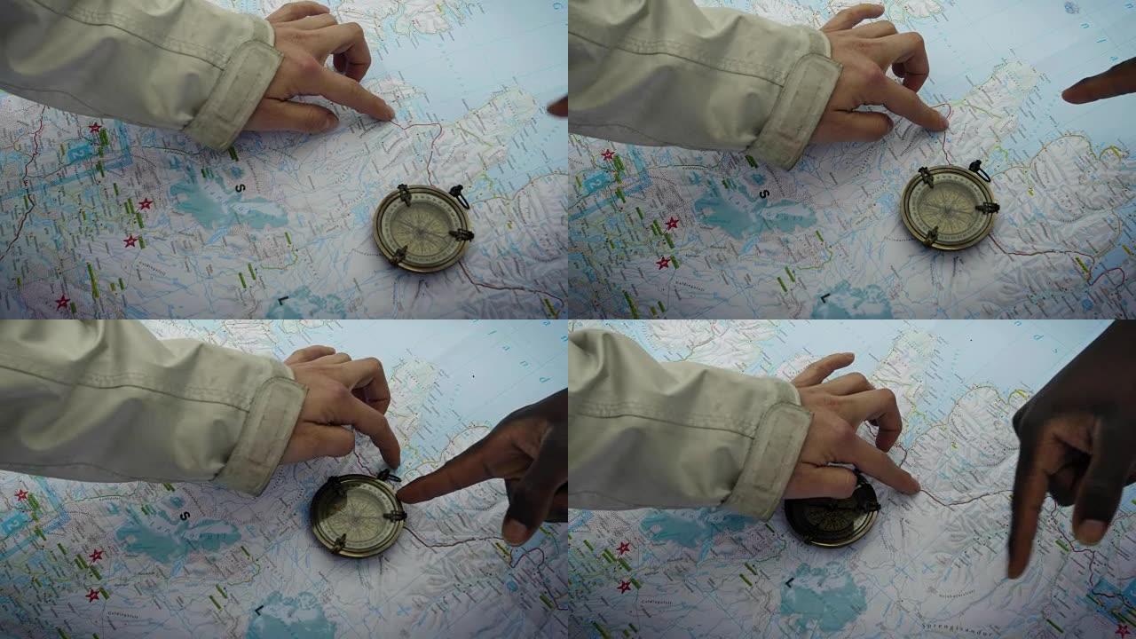 用地图和指南针计划旅行