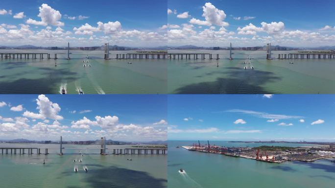 泉州湾大桥开渔航拍