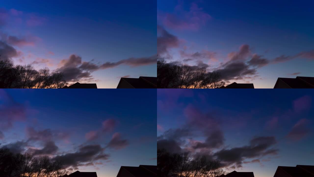 Neighborhood Storm Time-lapse Vibrant Colored Suns