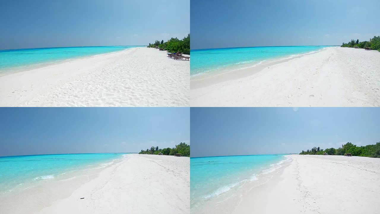 WS Sunny，田园诗般的热带海洋海滩，马尔代夫