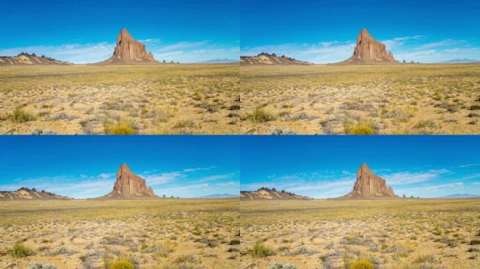 MS Time lapse sunny Monument Valley butte，犹他州，美国