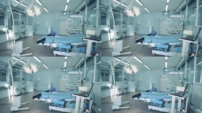 现代病房有许多机器。