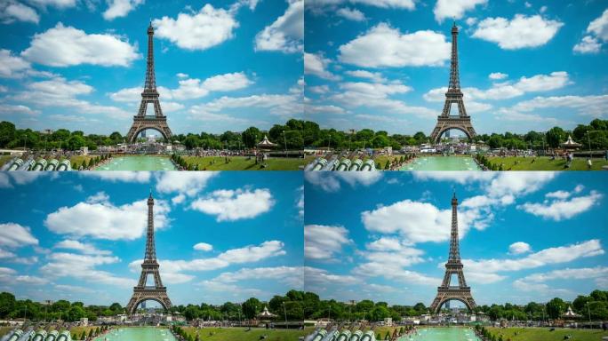 时间流逝-巴黎的埃菲尔铁塔