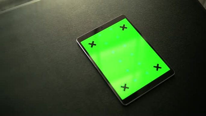 绿屏显示的数字平板电脑