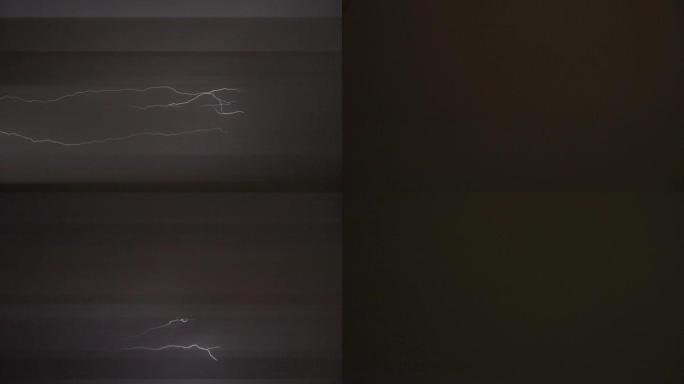 泰国曼谷天空夜晚雷雨云的4k镜头，自然和闪电概念