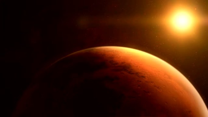 接近火星的阳光照射表面