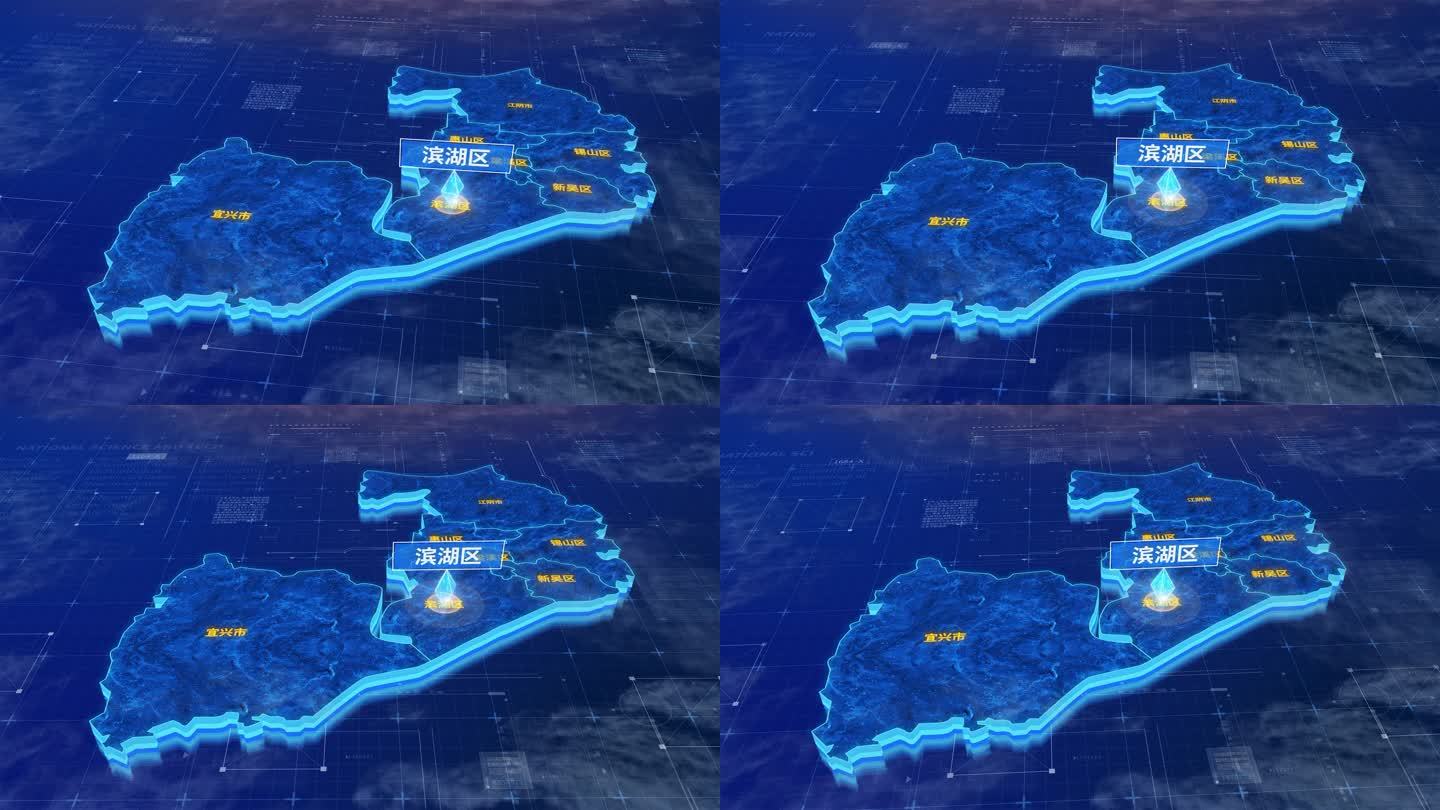 无锡市滨湖区蓝色三维科技区位地图