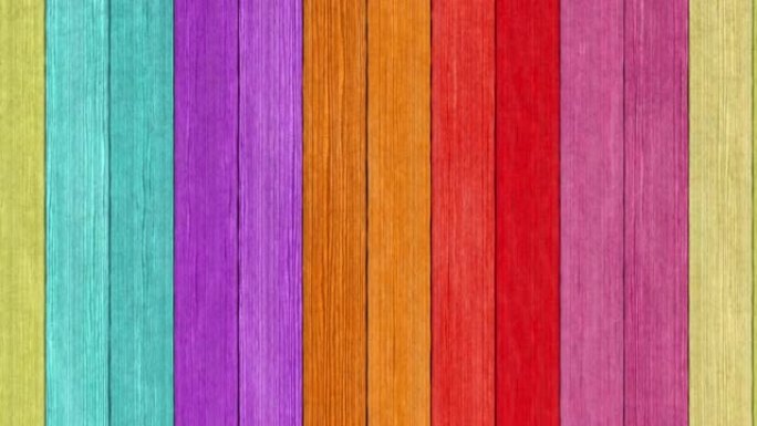 旧木板彩虹背景。无缝循环3d渲染