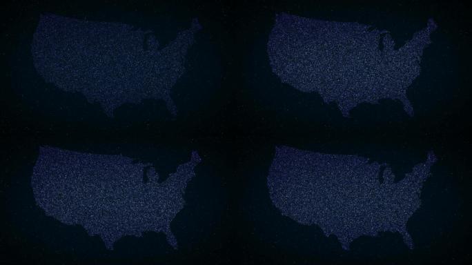 夜空中的美国地图夜空夜晚晚上星空夜空