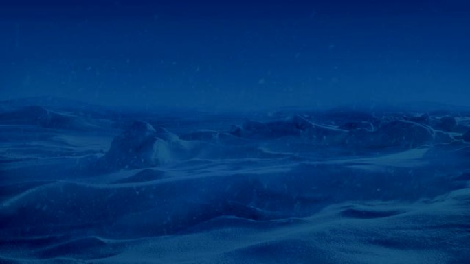 傍晚白雪皑皑的北极景观
