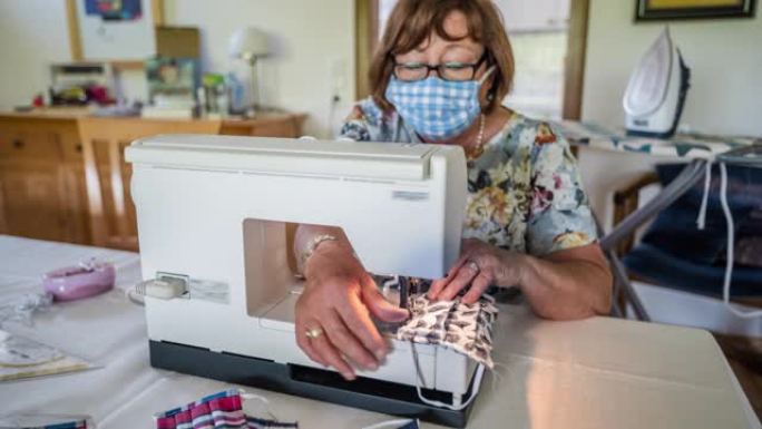高级女性缝纫家庭防病毒呼吸面罩