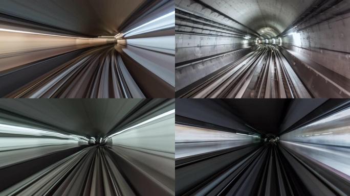 T/L POV地铁隧道/迪拜，阿联酋