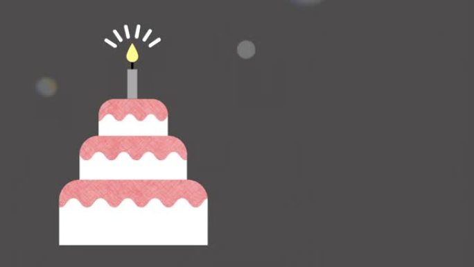 粉色蛋糕设计粉色生日蛋糕卡通动画