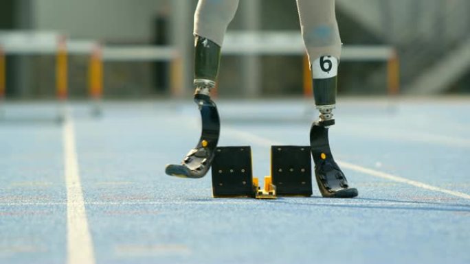 残疾人运动为比赛做好准备4k
