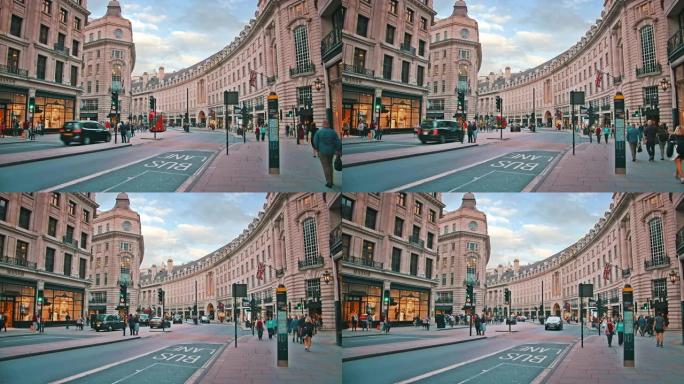 伦敦的摄政街。时装街、商场