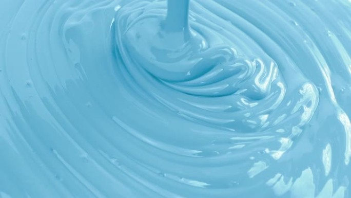 Light Blue Paint Pouring Closeup