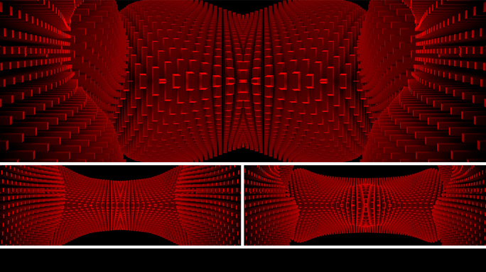 【宽屏时尚背景】黑红光影艺术空间矩阵方块