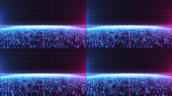 4k分辨率技术未来数字背景二进制在3D空间中移动