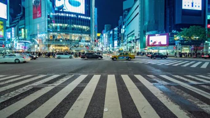 东京涩谷十字路口宣传片人流量游客