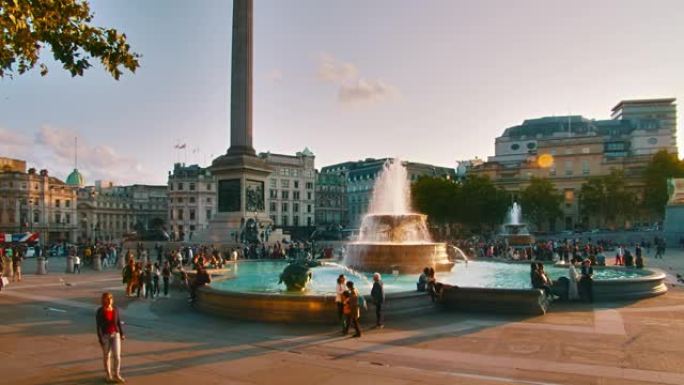 特拉法加广场。伦敦纳尔逊专栏