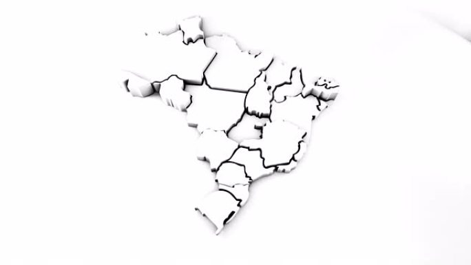 巴西地图巴西区域板块