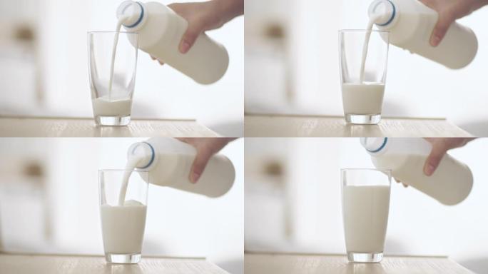 腐烂的牛奶玻璃杯倒牛奶