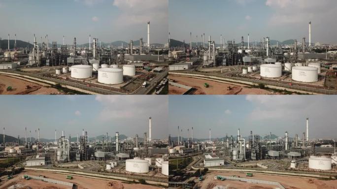 炼油厂鸟瞰图石化冶炼石化企业化工