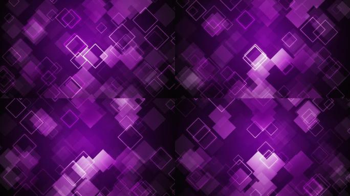 抽象紫色方块背景-(可循环)
