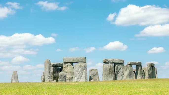 延时: 英国巨石阵景观，联合国教科文组织世界遗产。